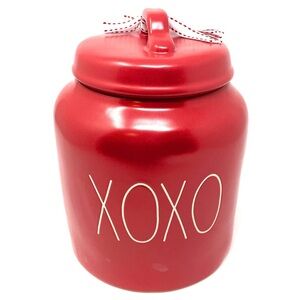Rae Dunn Red XOXO Chubby Canister